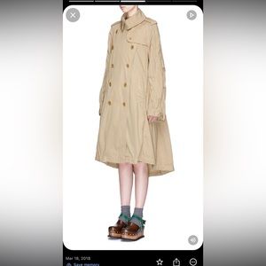 Sacai oversized trench coat navy blue - 100% cotton and can convert to a dress